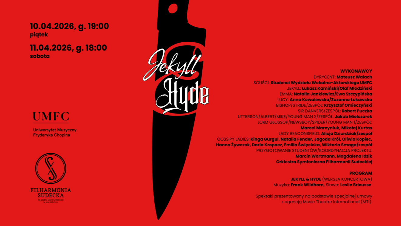 Jekyll&Hyde - legenda Broadway'u już wkrótce w Filharmonii Sudeckiej!
