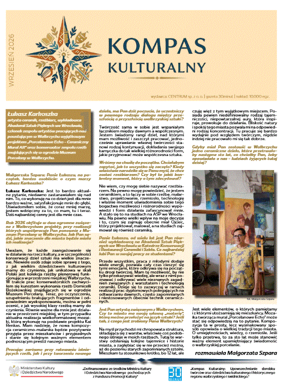 Trzecie wydanie „Kompasu Kulturalnego” (wrzesień 2026) jest już dostępne z bezpłatną gazetą 30minut!