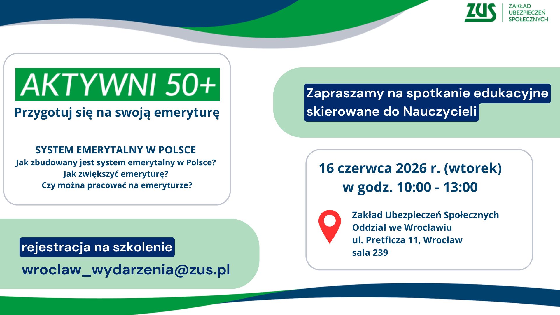 AKTYWNI 50+, czyli jak przygotować się na swoją emeryturę.