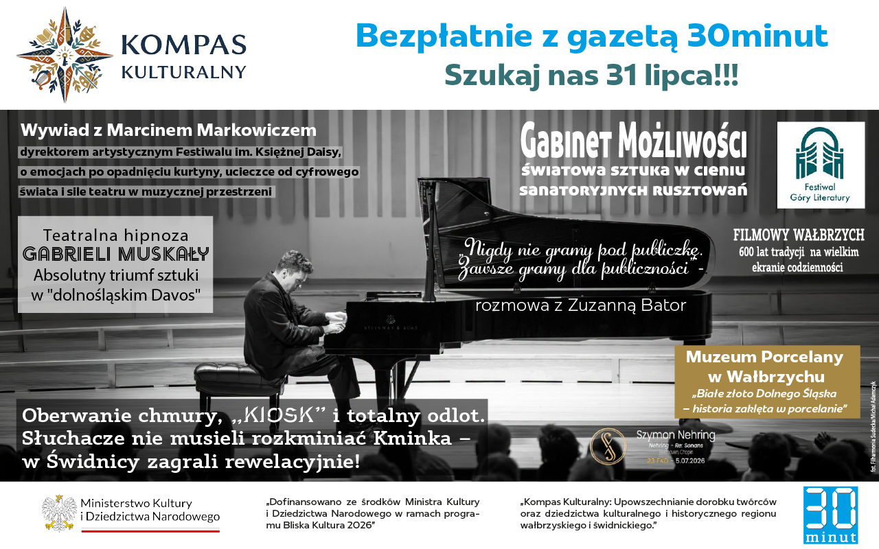 Nowy początek i premiera „Kompasu Kulturalnego”! Odkryj wyjątkowy lipcowy numer gazety „30minut”